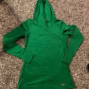 UA UNDER ARMOUR fitted green hoodie